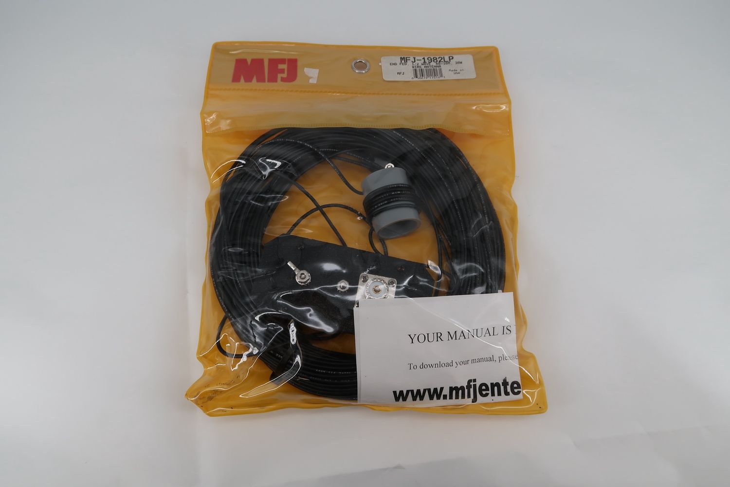 U18154 Used MFJ-1982LP End Fed 1/2 Wave 80-10m 30W Wire Antenna