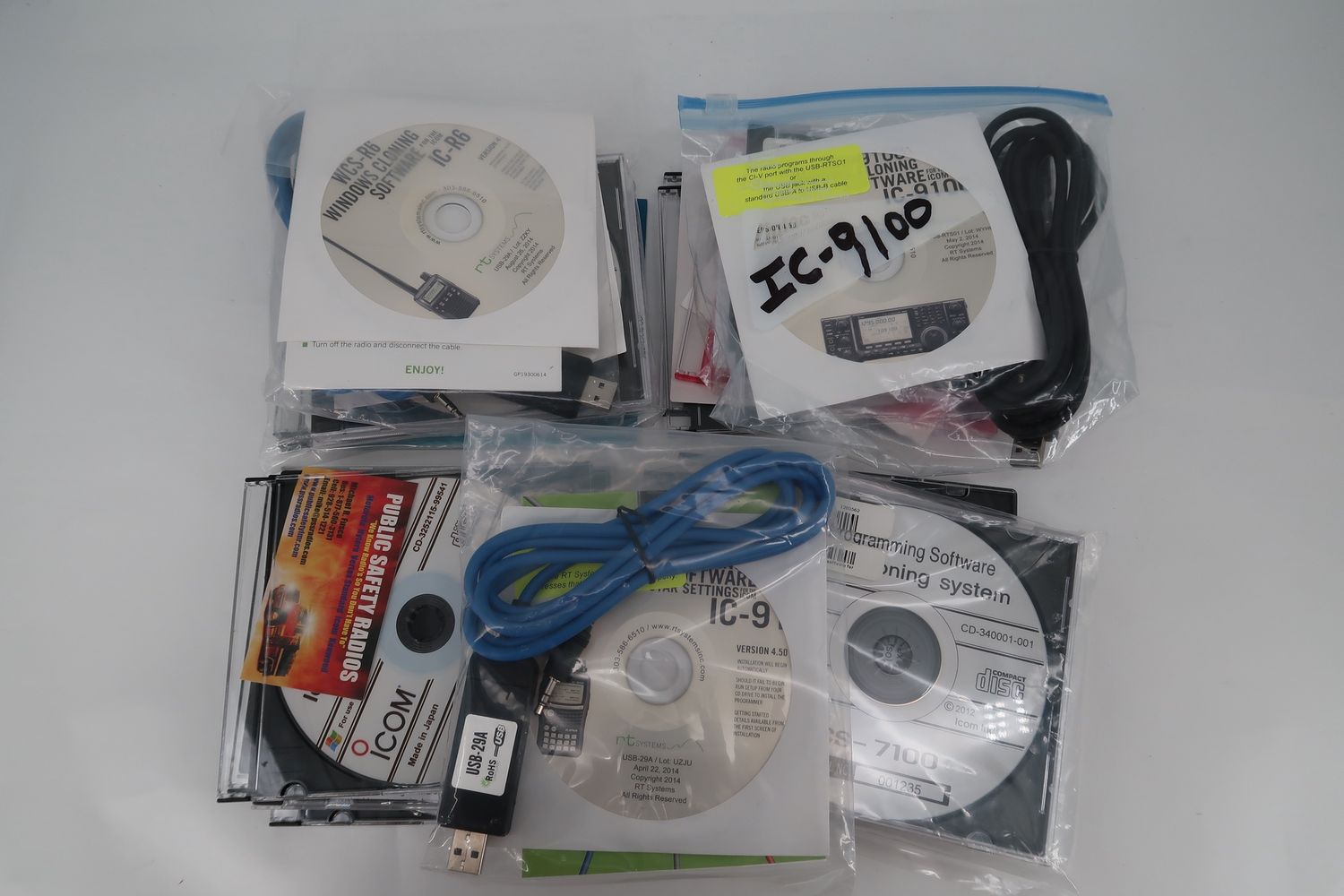 U18209 Used Various ICOM Programming Software Discs