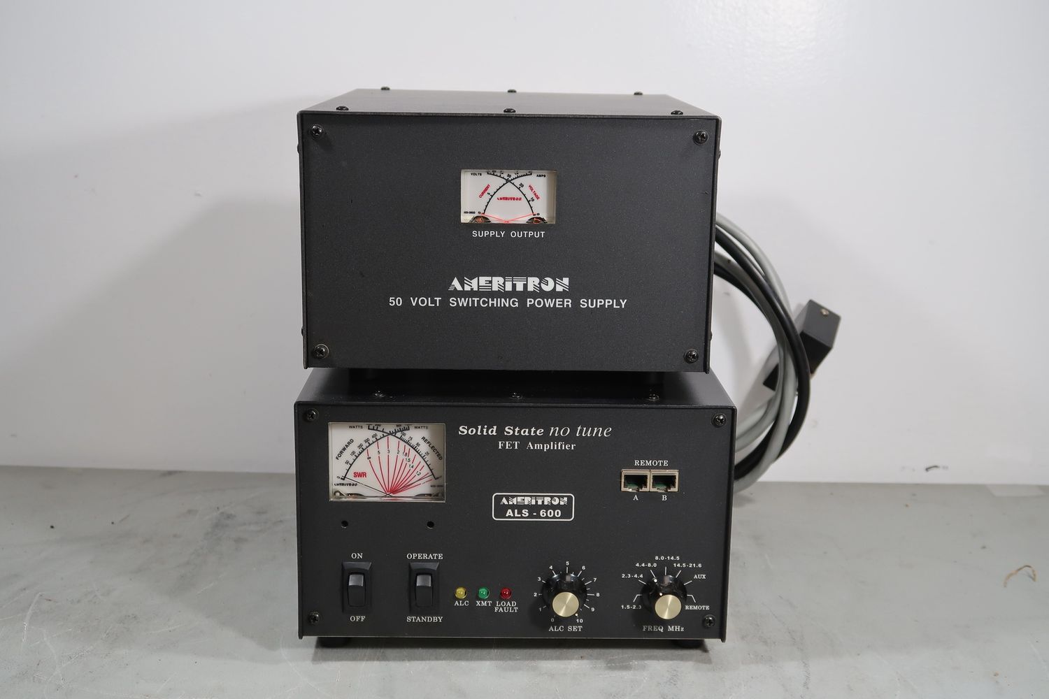 U18203 Used Ameritron ALS-600 Amplifier and ALS-600 PS Power Supply