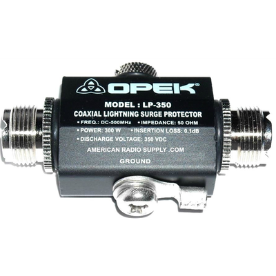 Opek LP-350A - Arc-Gas Lightning Transient Voltage Surge Protector SO-239 x 2