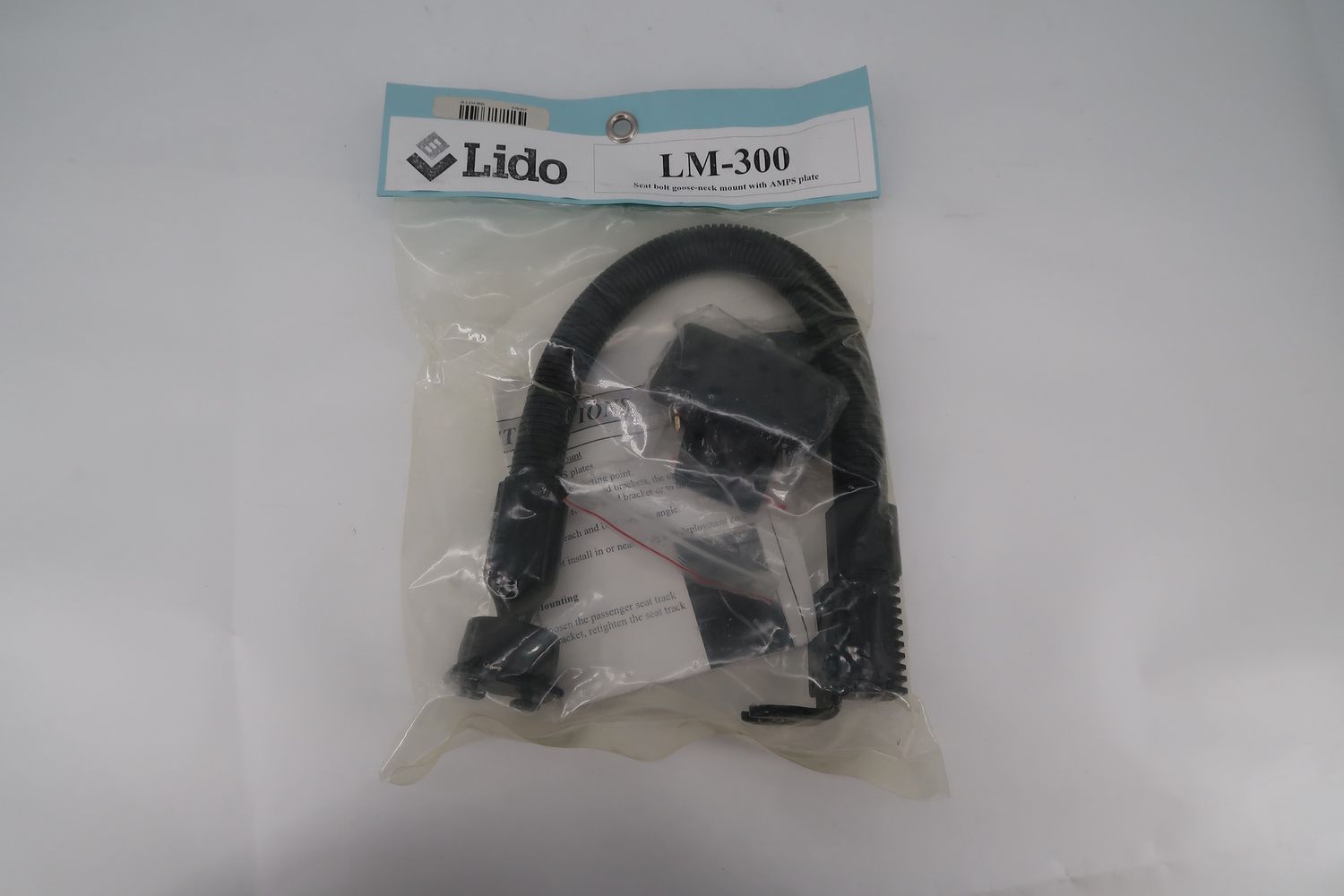 U18212 Never Used Lido LM-300 Seat Bolt Gooseneck Mount with AMPS Plate
