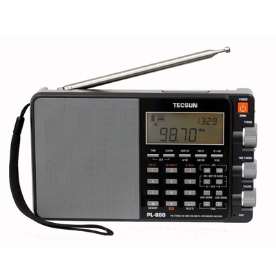 Tecsun PL-880 Portable Digital PLL Dual Conversion AM/FM, Longwave &amp; Shortwave Radio with SSB (Single Side Band) Reception Black