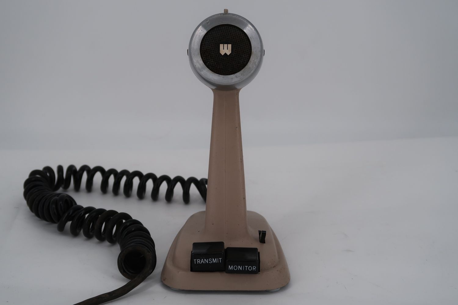 U18306 AS IS Untested Vintage  "W" Branded Desktop Microphone