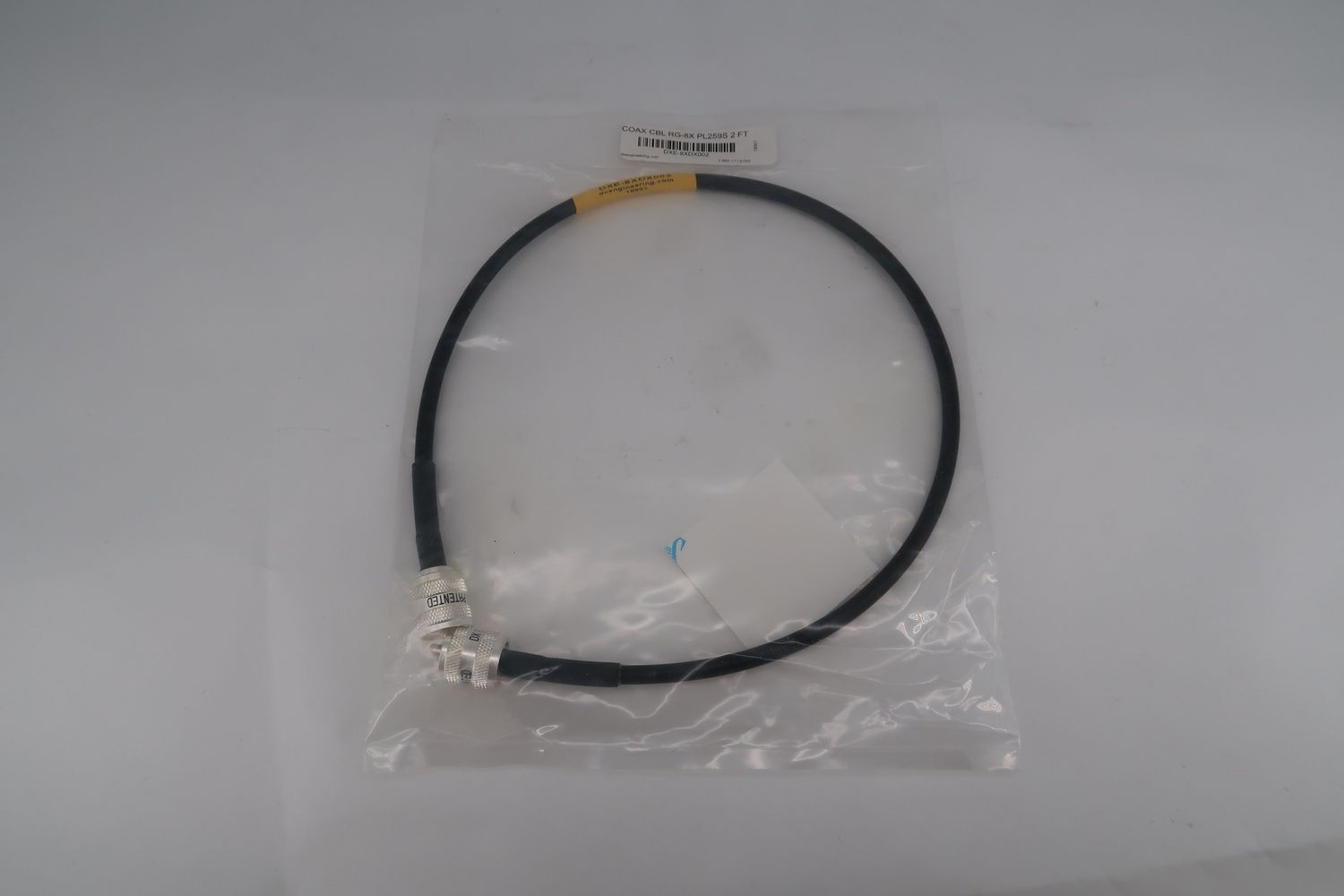 U18318 Never Used DXE-8XDX002 Coax Cable RG-8X 2FT Cable
