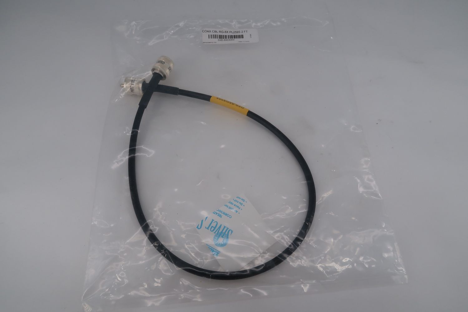 U18320 Never Used DXE-8XDX002 Coax Cable RG-8X 2FT Cable