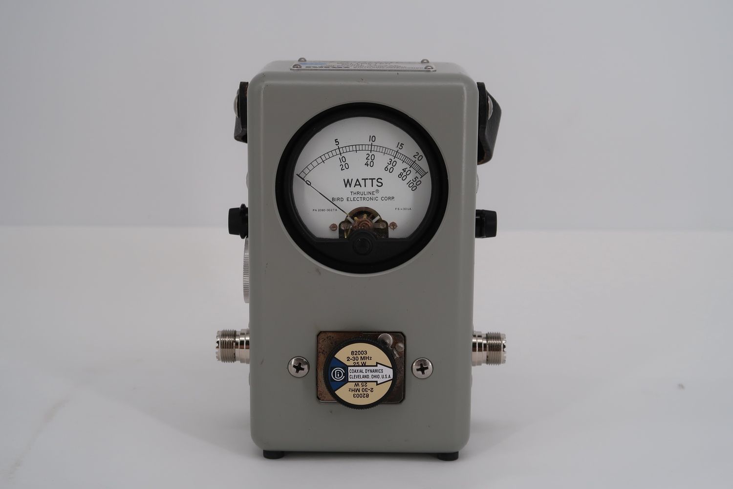 U18331 Used Bird Model 43 Thruline 50 Ohm Watt Meter w/ 1 Slug