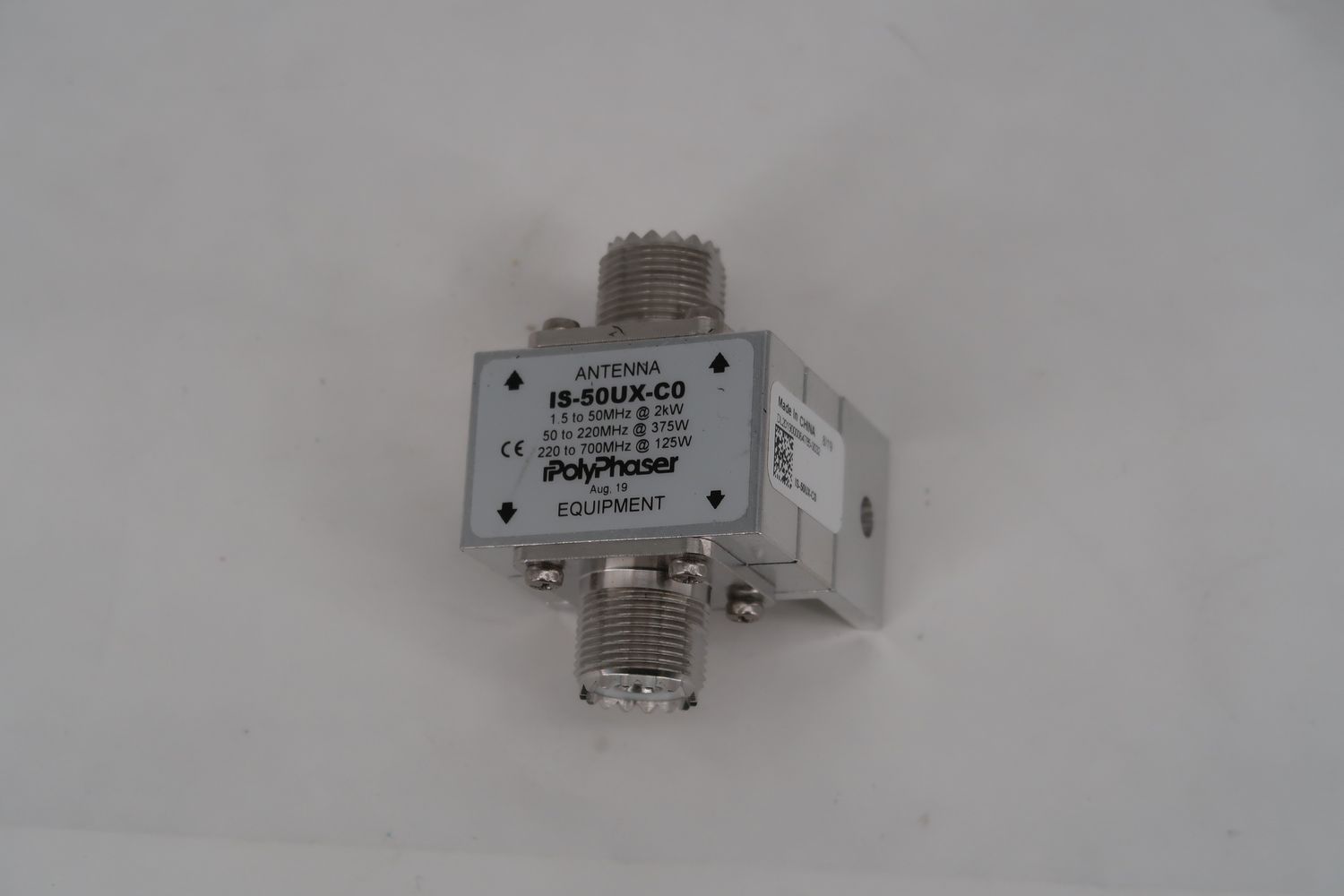 U18382 Used PolyPhaser IS-50UX-C0 Coaxial RF Surge Protector