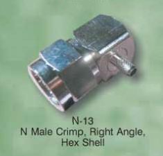 N-13 N Male Crimp Right Angle