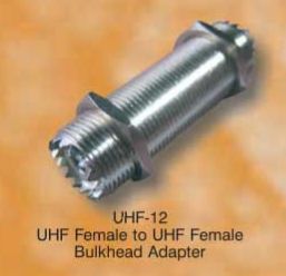 UHF-12 UHF Female to UHF Female Bulkhead Adapter