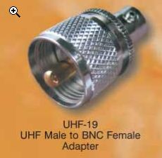 UHF-19 UHF Male to BNC Female Adapter