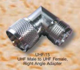 UHF-15 UHF Male to UHF Female Right Angle Type Adapter