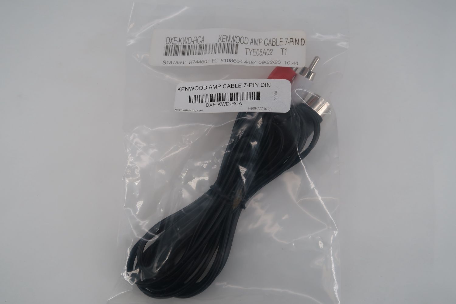 U18443 Never Used DXE-KWD-RCA 7-Pin DIN Kenwood to RCA Amp Keying