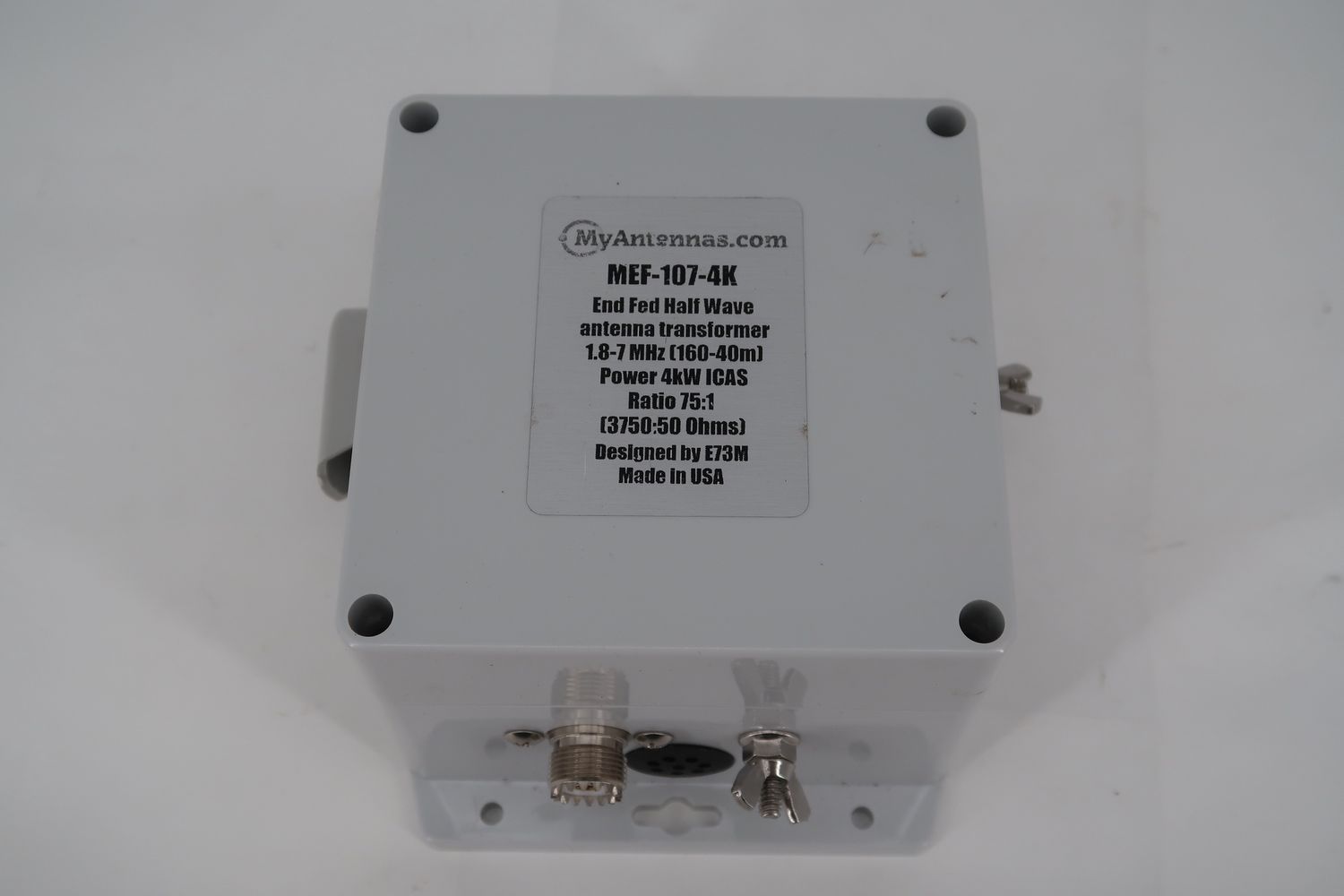 U18549 Used E73M MyAntennas MEF-107-4k End Fed Half Wave Antenna Transformer