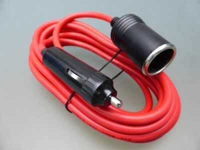 12-Volt 12 Foot Extension Cord with Lighter Plug Male to Female RP203EC