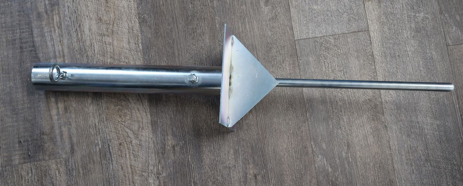 U18609 Never Used EZ TS-50 Base Plate for Telescopic Pole and Antenna Mast Direct Embed Ground Mount