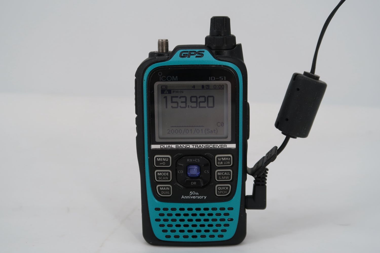 U18743 Used Icom ID-51A Plus Transceiver 50th Anniversary Edition in Turquoise