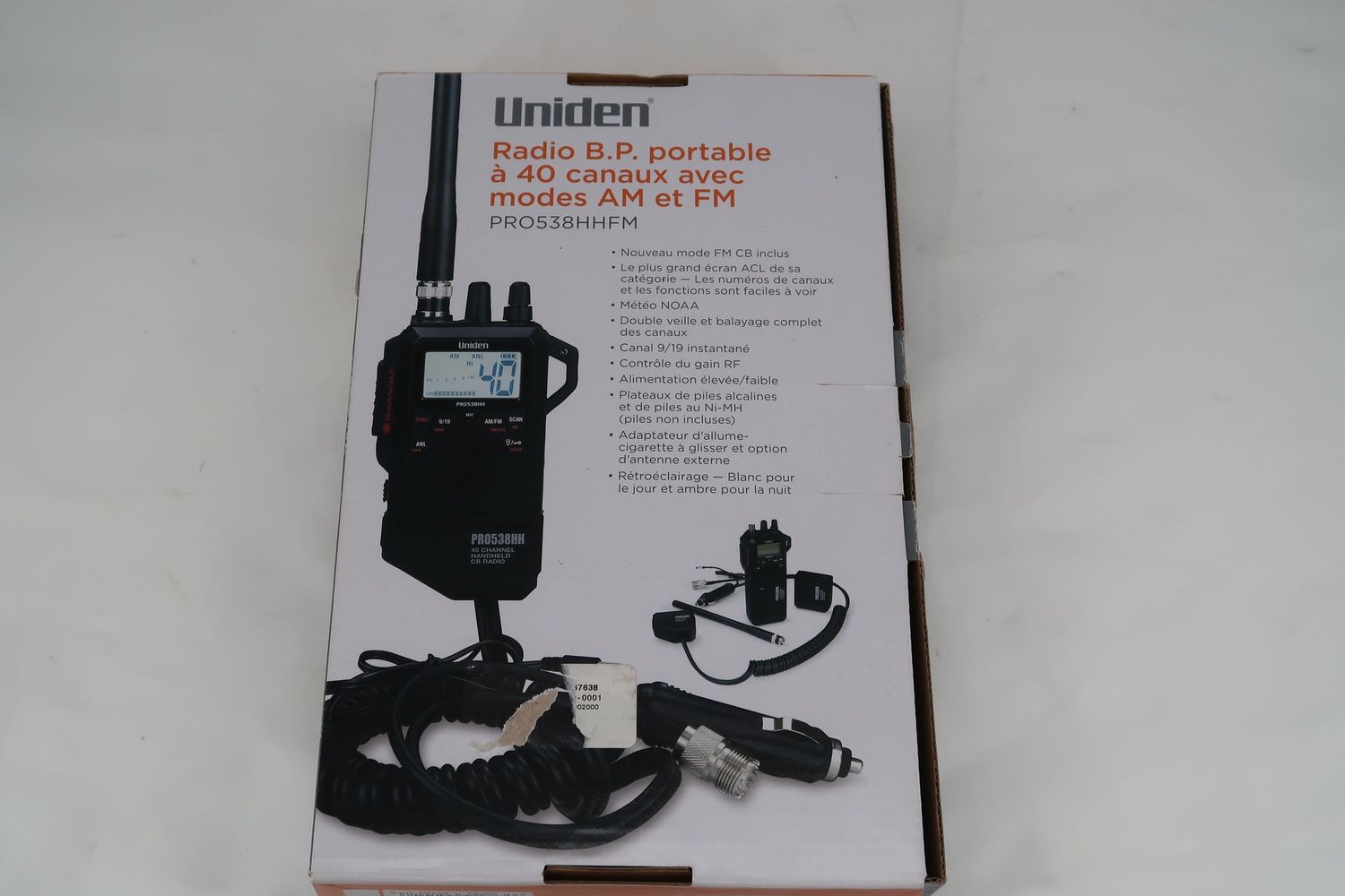 U18770 Never Used Uniden PRO538HHFM Handheld CB/FM Radio