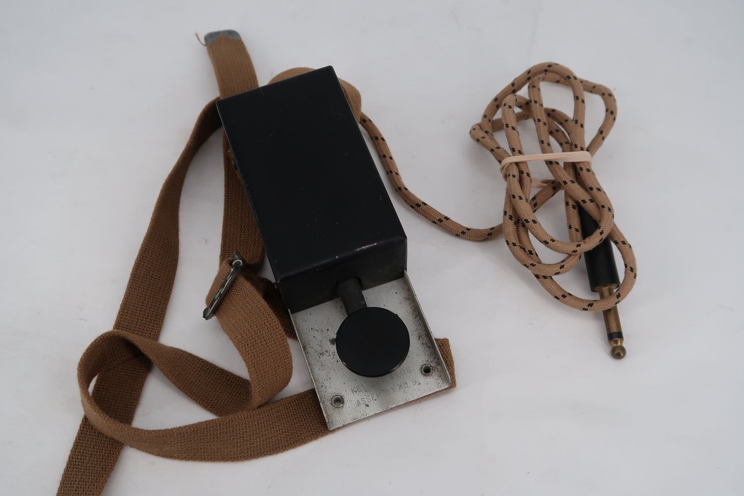 U18857 Used US Military J.H. Bunnell Key &amp; Plug Assembly No. 9 Antique Tank Driver Straight Key