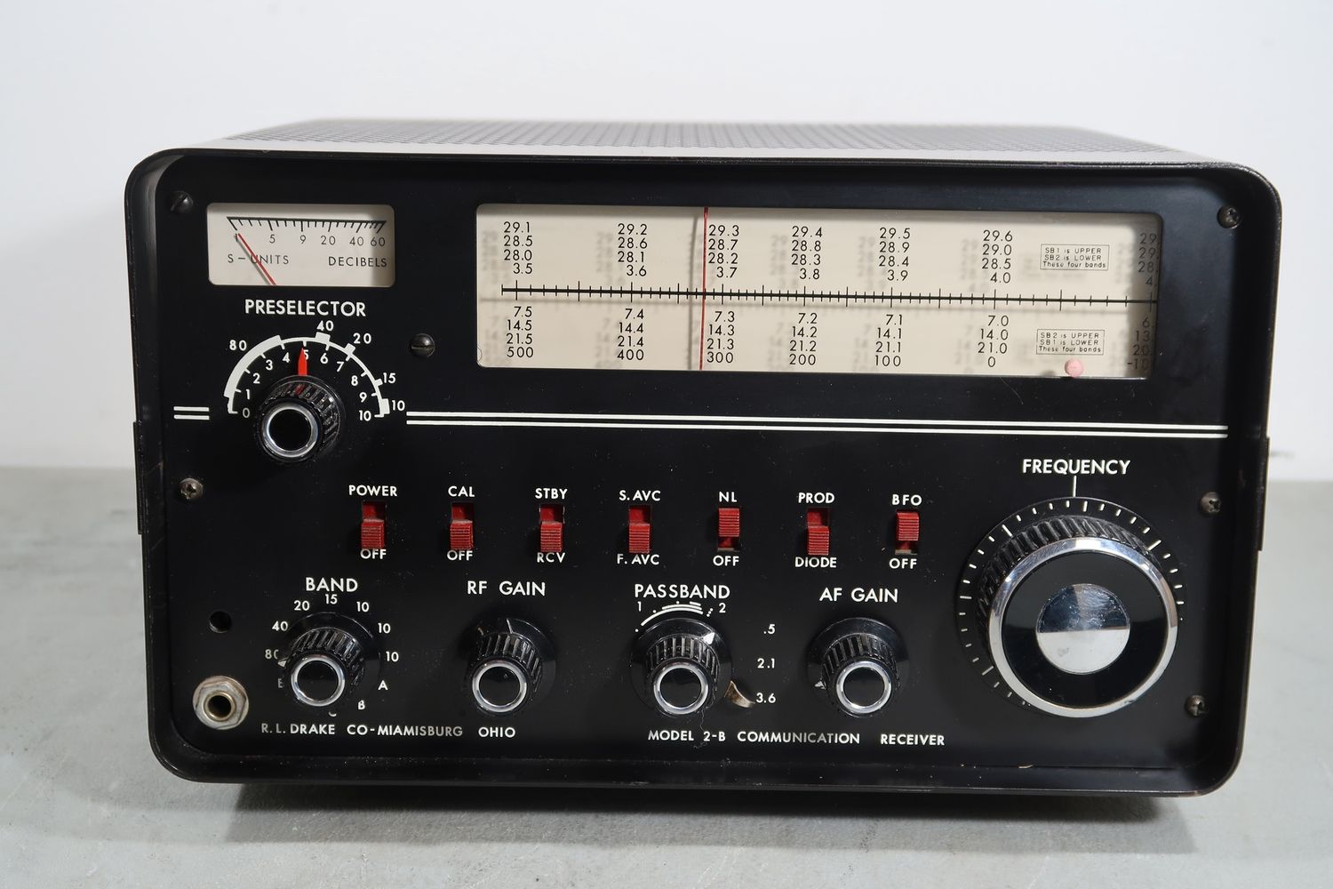 U18884 AS IS Untested R.L. Drake Model 2-B Communications Receiver