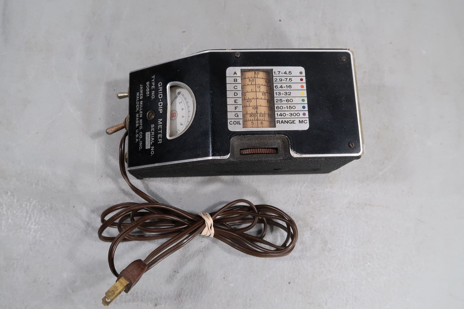 U18903 AS IS Untested Millen MFG. Co. Type 90651 Vintage Grid-Dip Meter