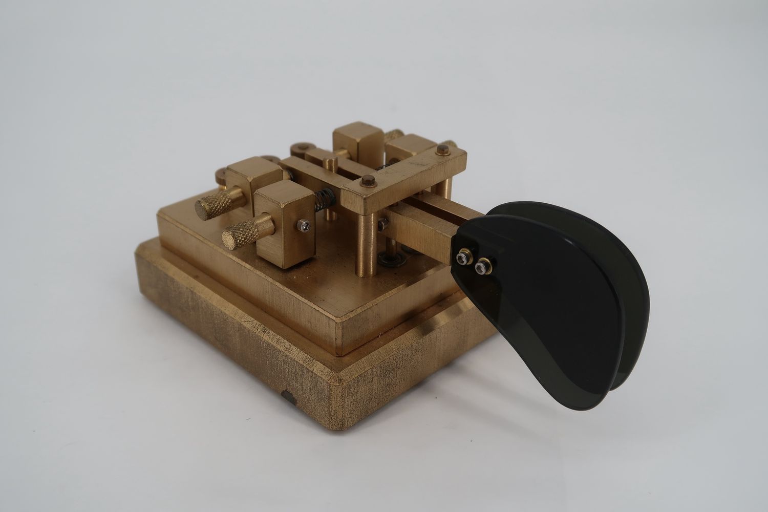 U18909 Used Unbranded Solid Brass Iambic Paddle Morse Key