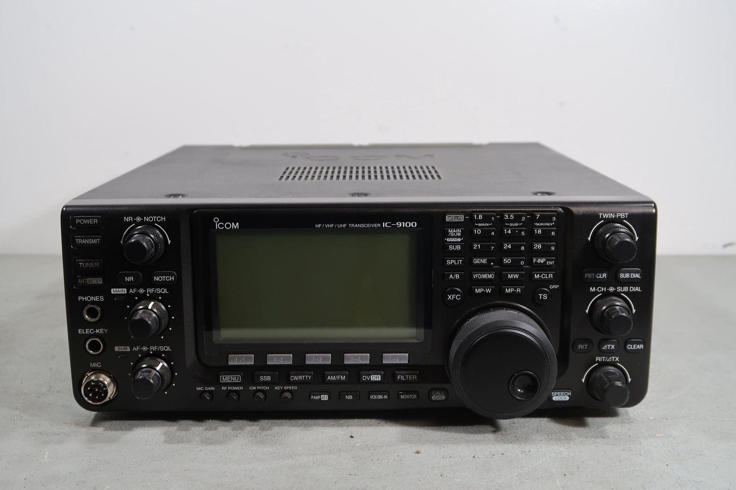 U18926 AS IS Icom IC-9100 HF/VHF/UHF Transceiver (Lightning Strike)