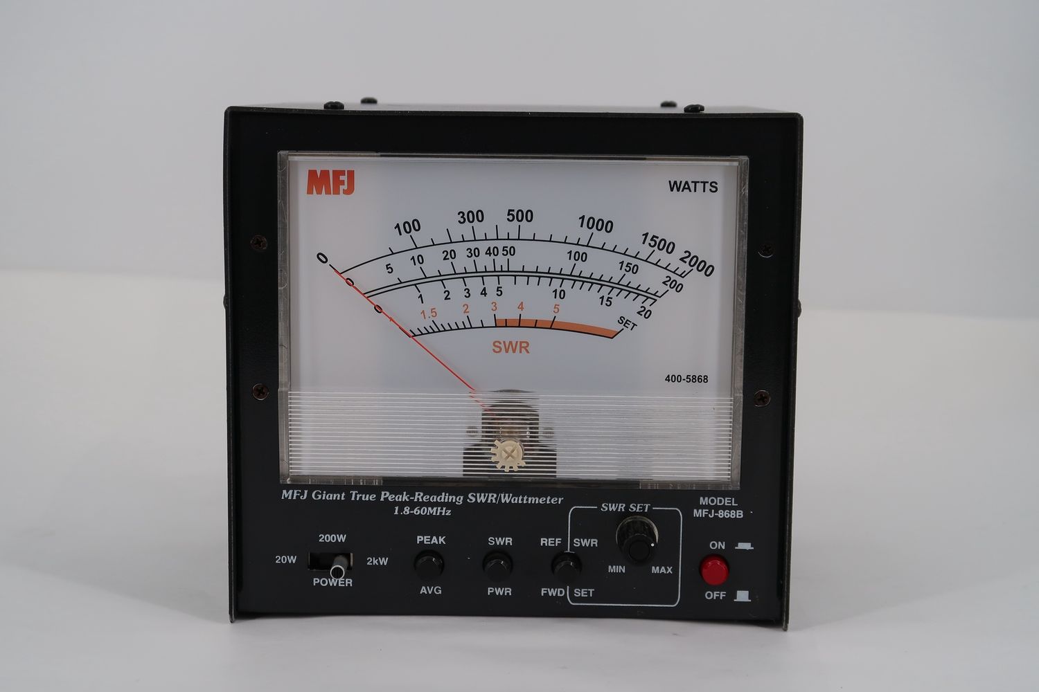 U18930 Used MFJ-868B Giant Peak-Reading SWR/Wattmeter