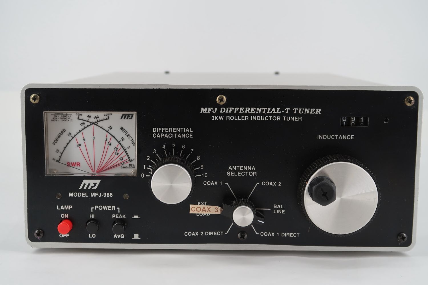U18939 Used MFJ-986 3KW Roller Inductor Tuner