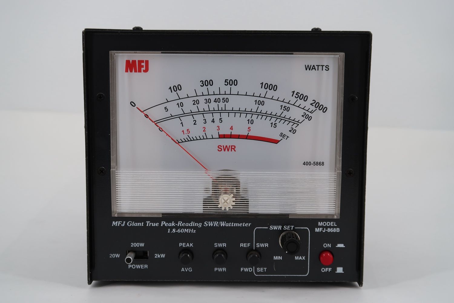 U18940 Used MFJ-868B Giant Peak-Reading SWR/Wattmeter