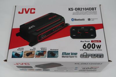 U18960 Never Used JVC Model KS-DR2104DBT Class-D DRVNCompact Bluetooth 4 Channel Digital Amplifier