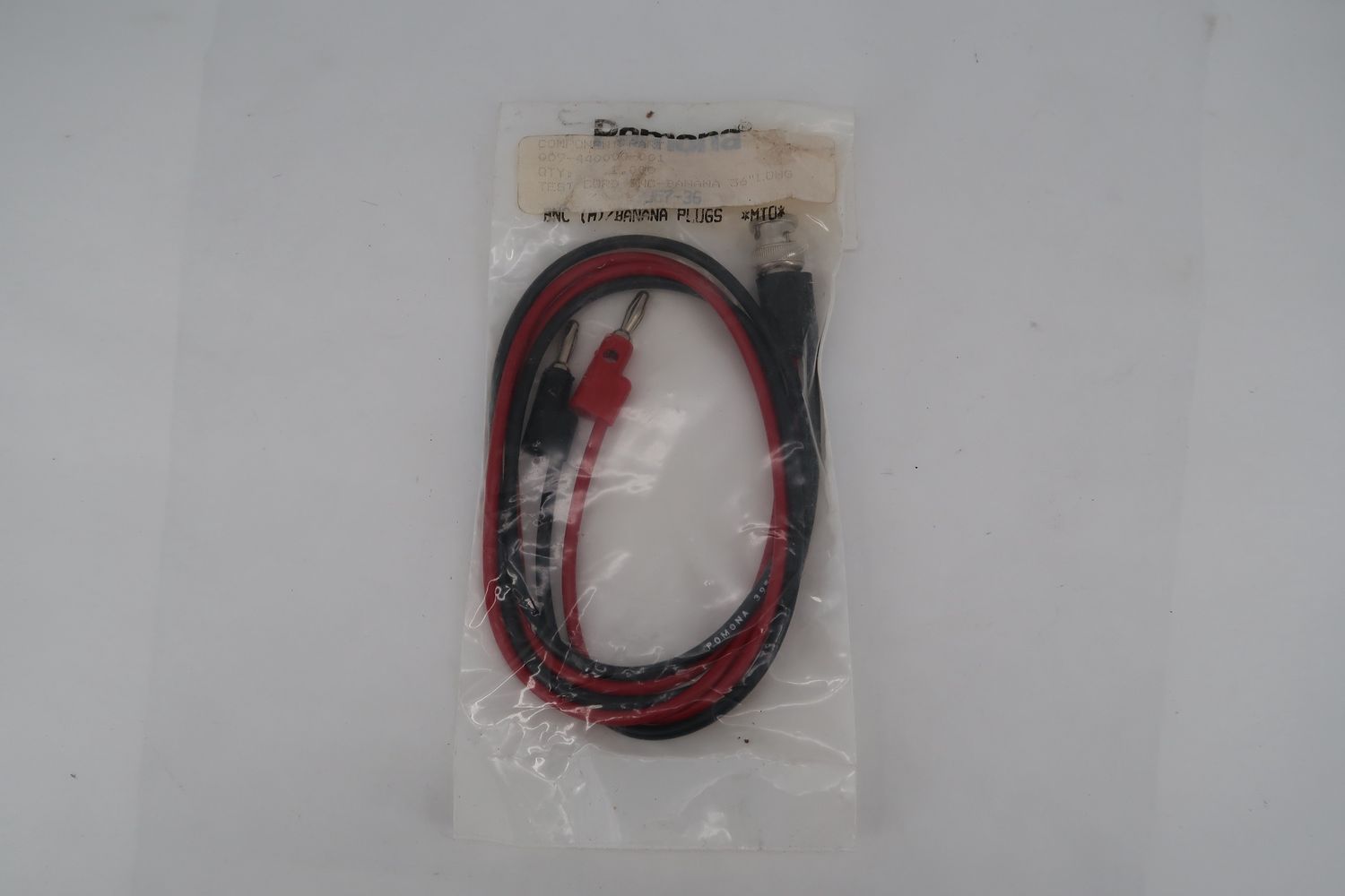 U18967 Never Used Pomona 3ft BNC-Banana Plug Test Cord