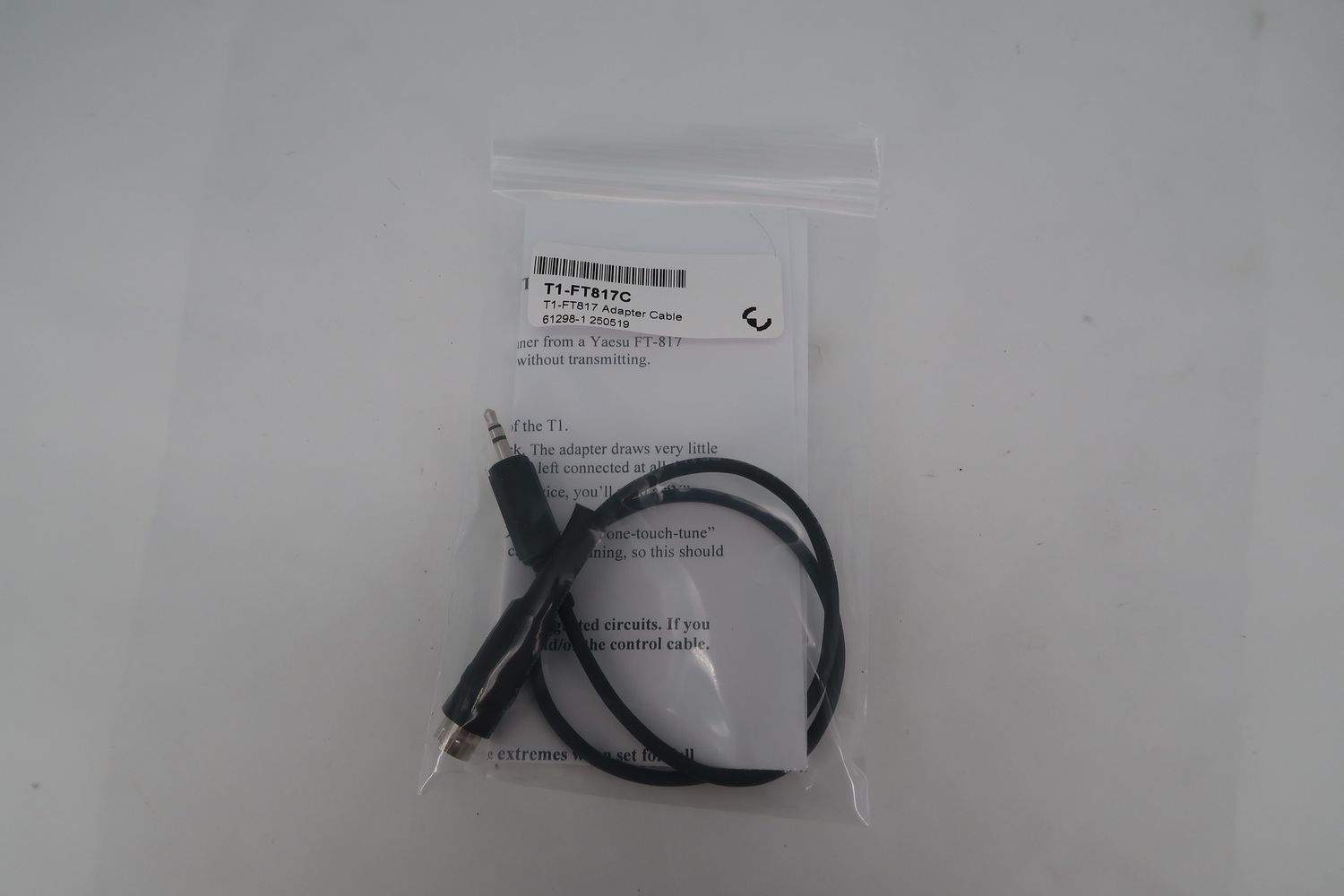 U18970 Never Used Elecraft T1-FT817C Adapter Cable