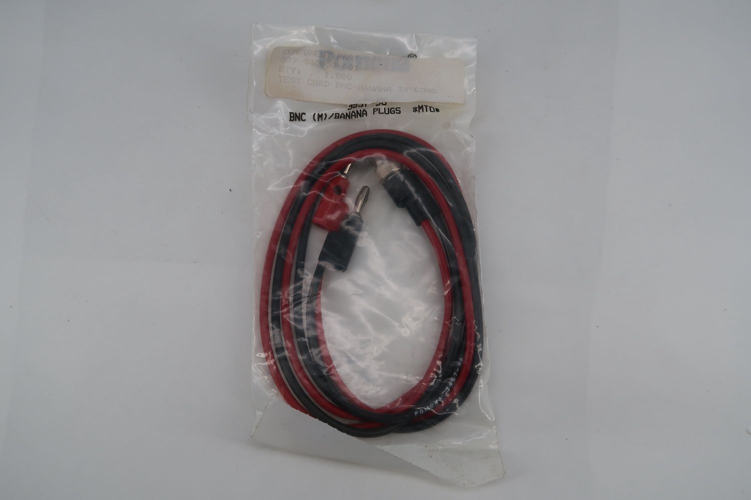 U18968 Never Used Pomona 3ft BNC-Banana Plug Test Cord