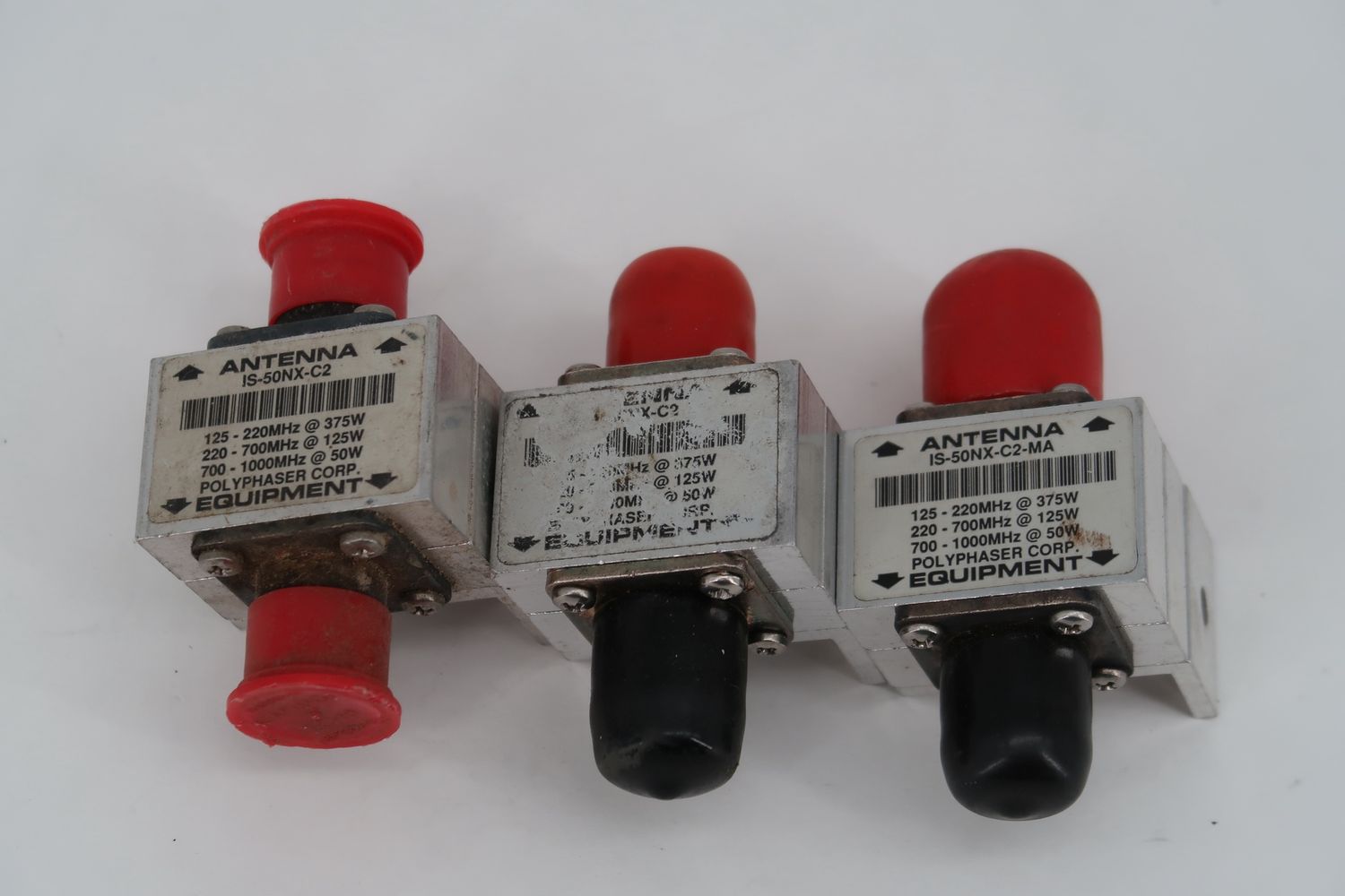 U18981 Used Set of 3 PolyPhaser IS-50NX-C2/C2-MA Surge Protectors
