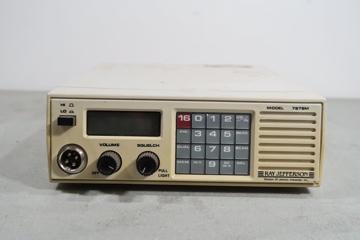 U19071 AS IS Untested Ray Jefferson 7878M Marine VHF Transceiver