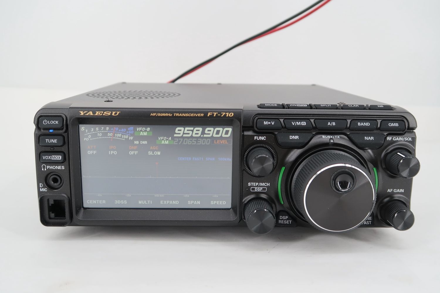 U19086 Used Yaesu FT-710 Field AESS HF/50 MHz Transceiver w/ SP-40  &amp; Extra