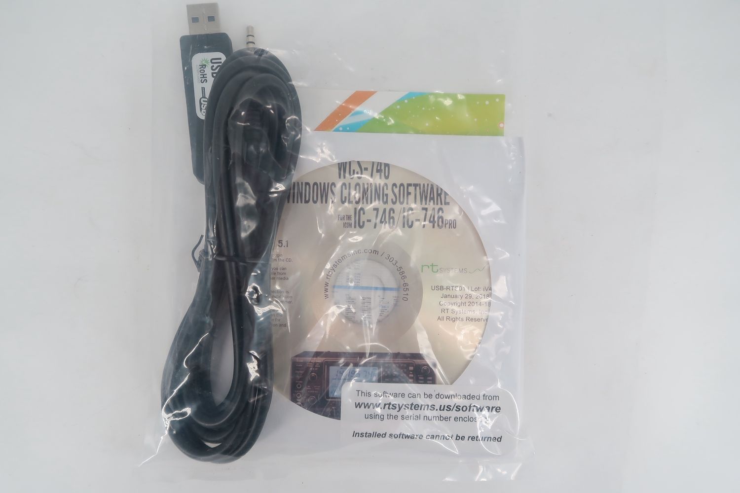 U19210 AS IS RT Systems WCS-746 Windows Cloning Software for IC-746