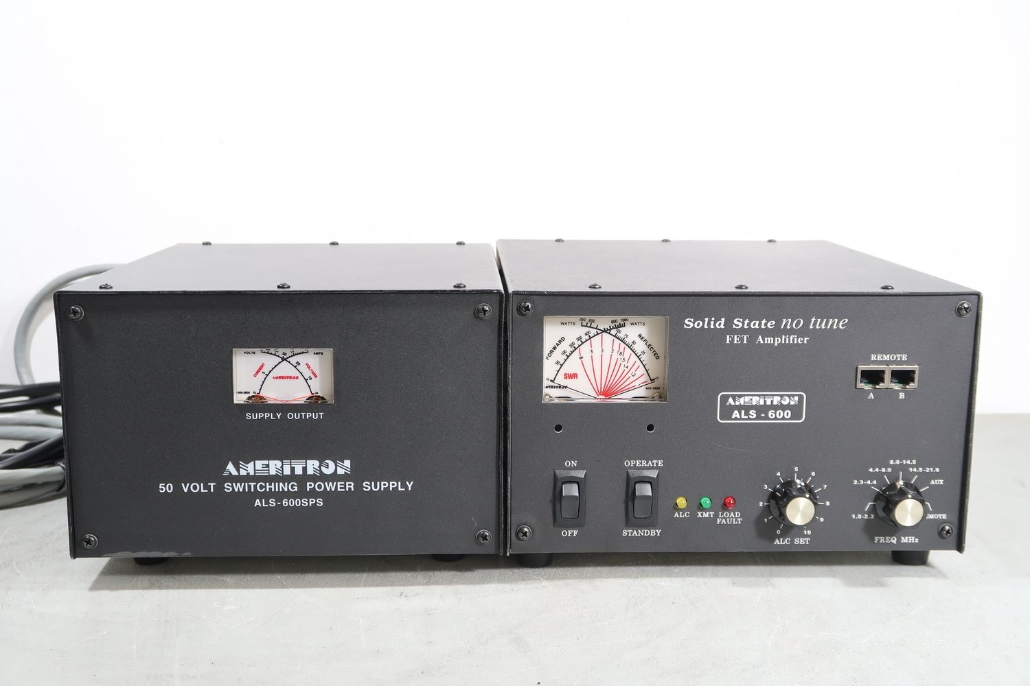 U19228 Used Ameritron ALS-600S Amplifier and Power Supply w/ ARI-500 Interface