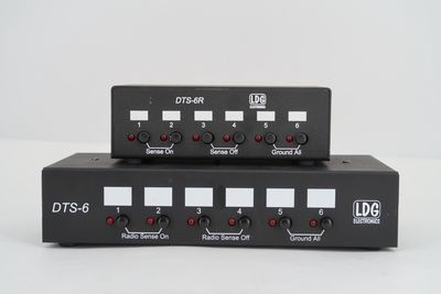 U19290 Used LDG DTS-6 Antenna Switch 6-Port w/ Remote Controller  &amp; Power Splitters