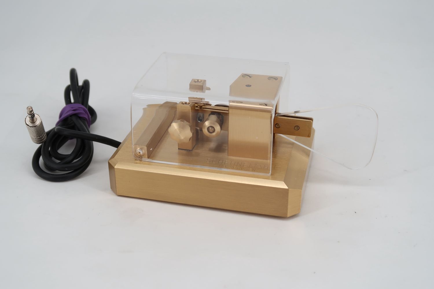 U19343 Used Scheunemann Morsetasten  SP-3  Einhebel Solid Brass Single Paddle Morse Key