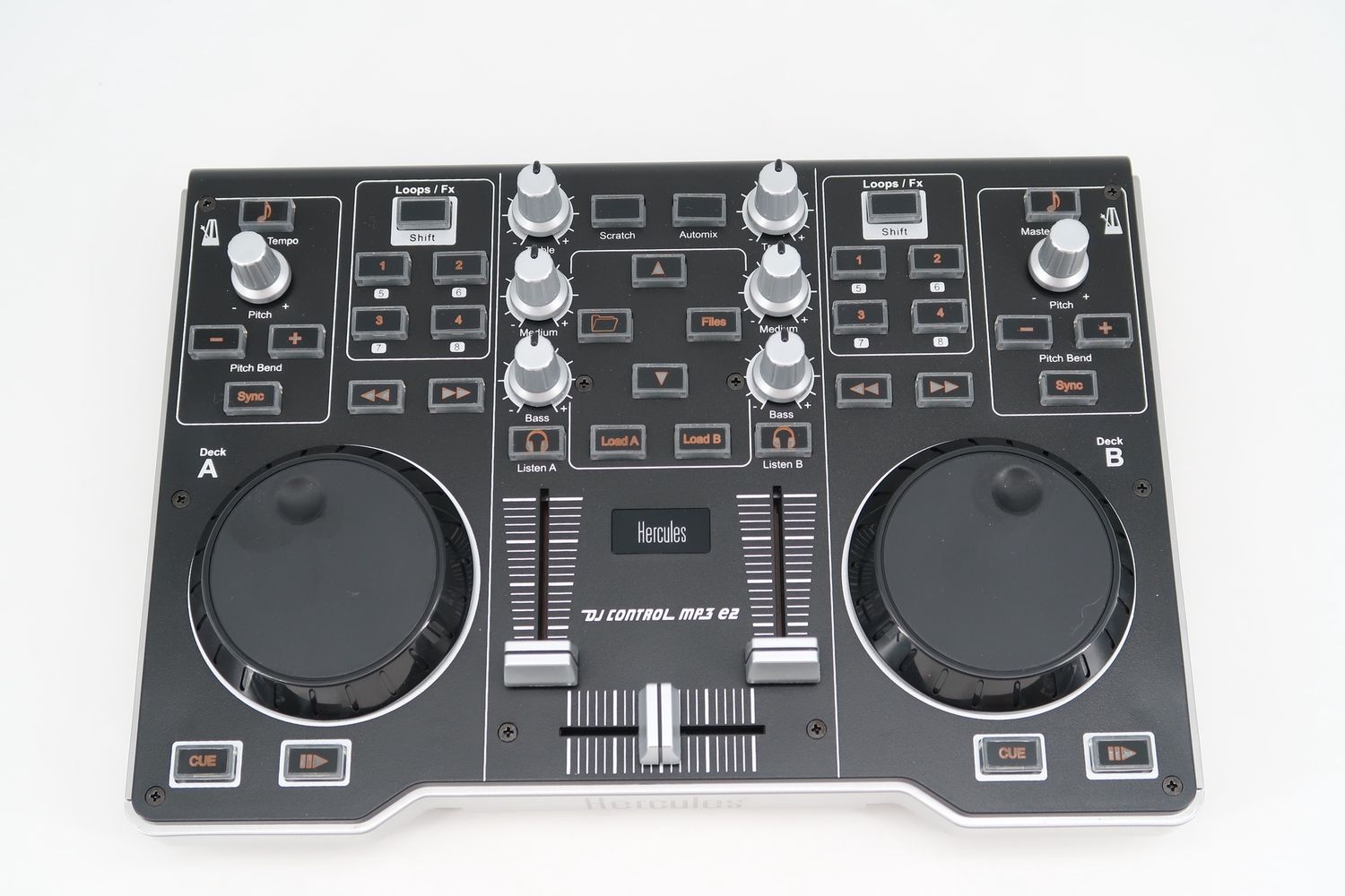 U19390 Used Hercules DJ Control MP3 e2 USB DJ Controller Mixer Deck