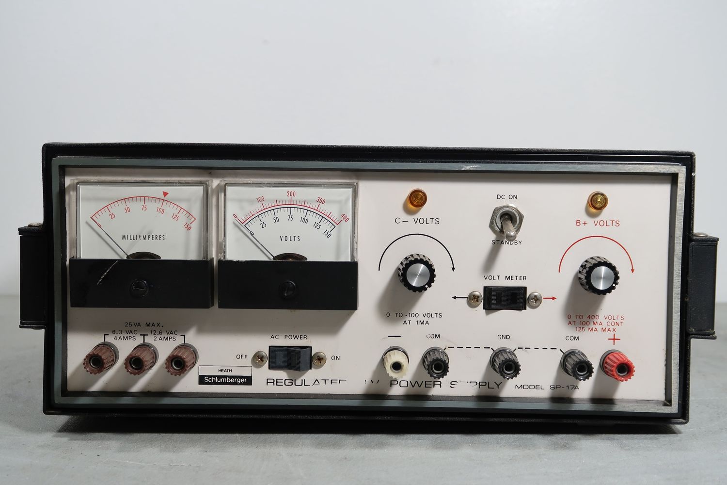 U19403 Used Heath Schlumberger Model SP-17A Regulated High Voltage Power Supply