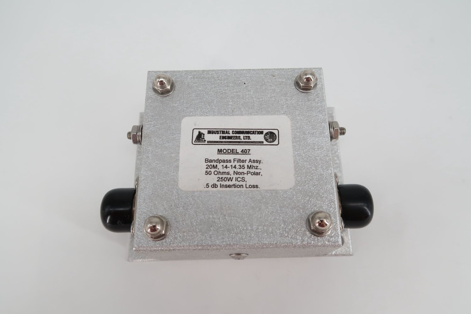 U19447 Used Industrial Communications Engineers Model 407, 20M 14-14.35MHz Band Pass Filter