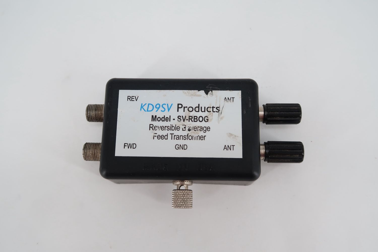 U19449 Used KD9SV Products Model SV-RBOG Reversible Beverage-On-Ground Antenna Transformer