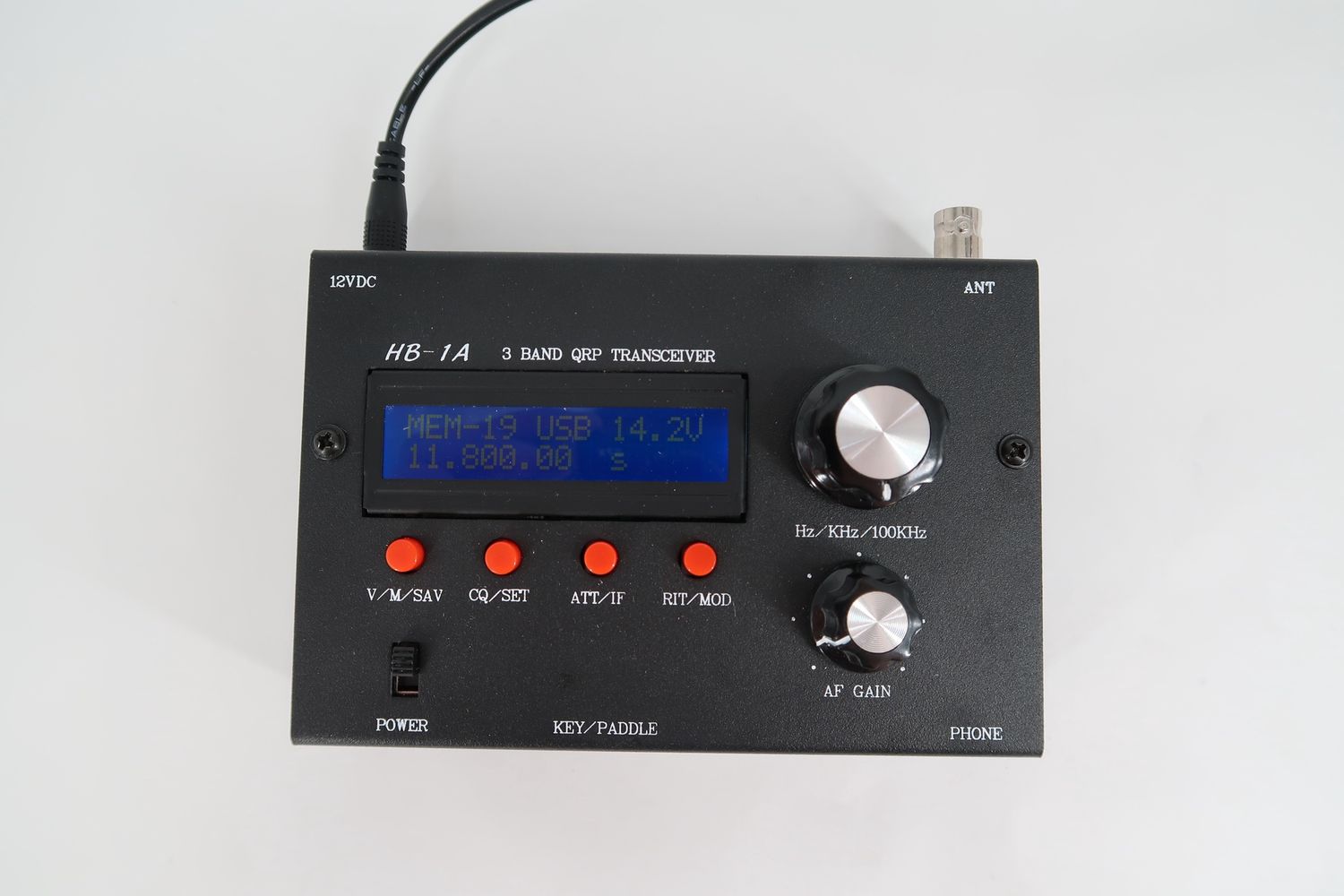 U19450 Used YouKits HB-1A Ultra Compact 3-Band QRP Transceiver in Case