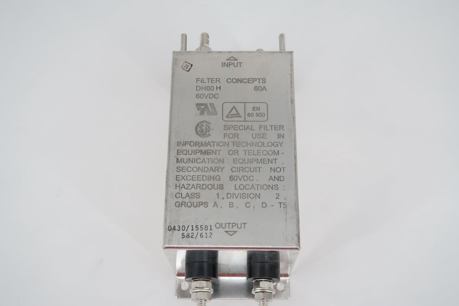 U19461 Used Filter Concepts DH60H EMI Filter 60A/60VDC