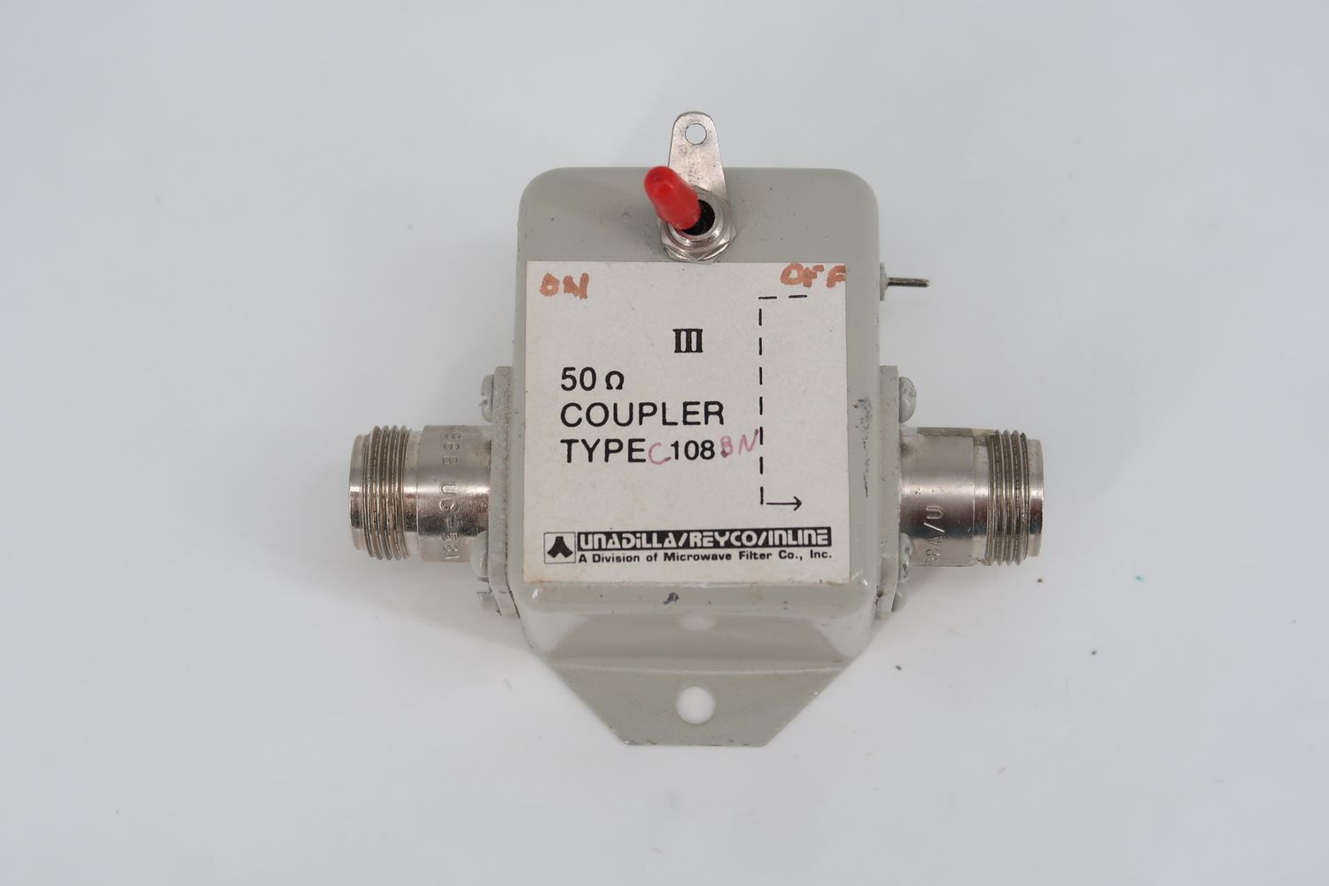 U19482 Used Unadilla/Reyco/Inline Type C108BN 50 Ohm Coupler