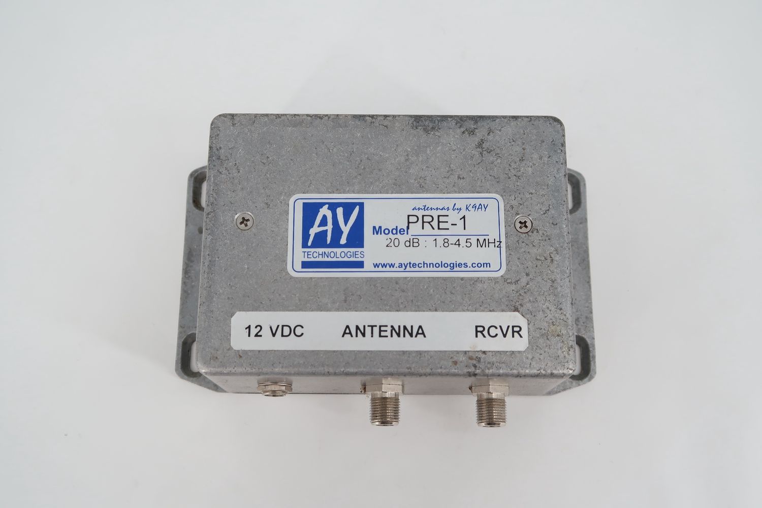 U19518 Used AY Technologies Model PRE-1 RF Preamplifier 1.8-4.5MHz