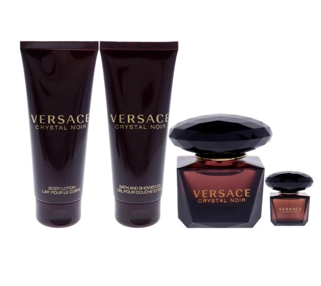 SET OF VERSACE CRYSTAL NOIR