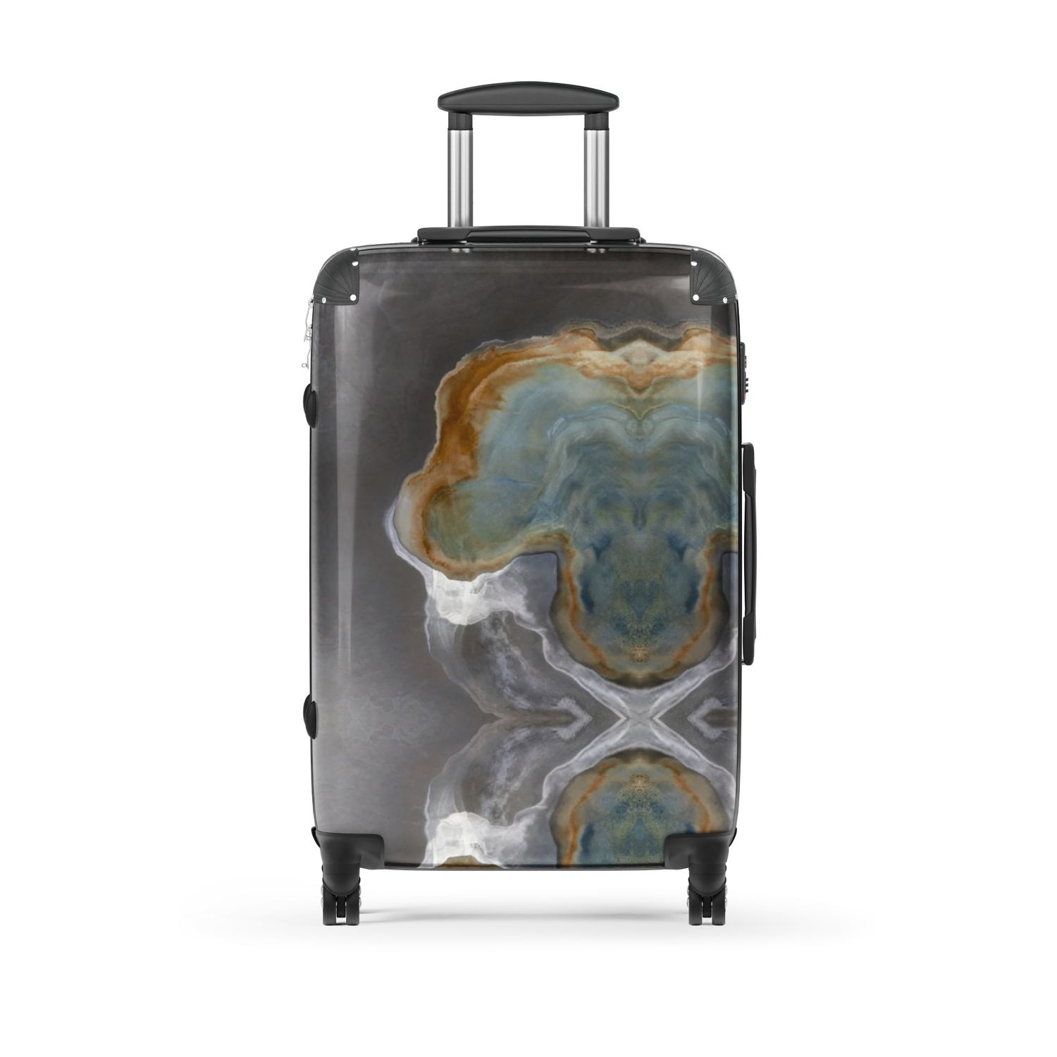Blue and Gray Terrain Hard-shell suitcase